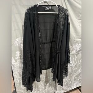 Killstar Black Lace Kimono Top